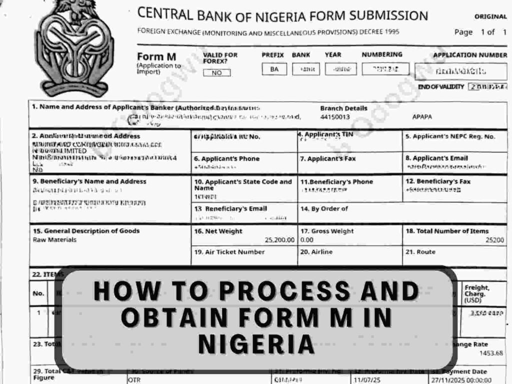 How to Process and Obtain Form M in Nigeria